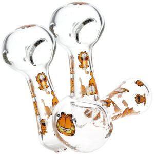Stoned Orange Cat Glass Spoon Pipe 3 Pack