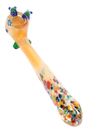 Kush Cargo Gold Fumed Confetti Bee Glass 7.5?? Sherlock Pipe