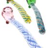 Kush Cargo Swirl Striped Glass Sherlock Pipe